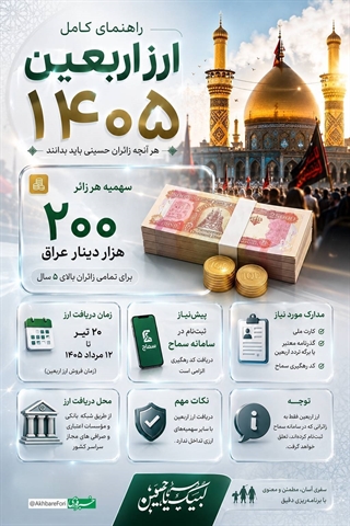 ♦️راهنمای دریافت ارز اربعین